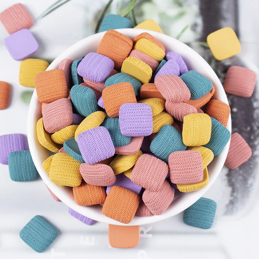 

20 шт./лот искусственные квадратные кабошоны из смолы с плоским основанием, украшения, серьги, аксессуары для изготовления ювелирных изделий...