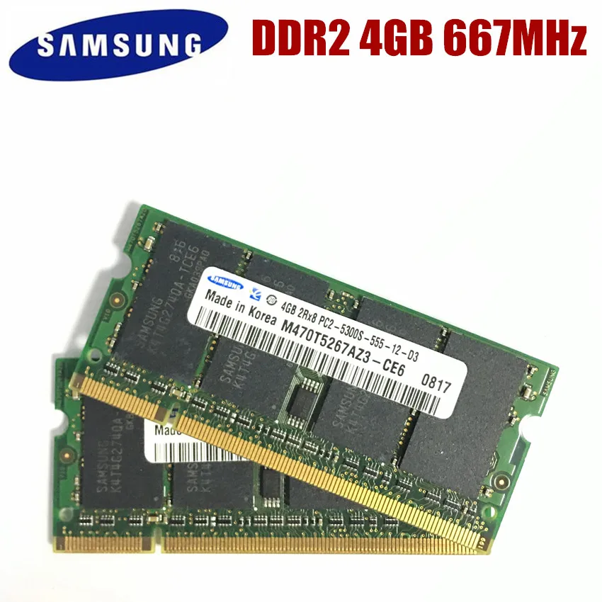 Память Samsung для ноутбука 4 гб Φ 5300S DDR2 800 667 мгц оперативная память 4G 6400S 200