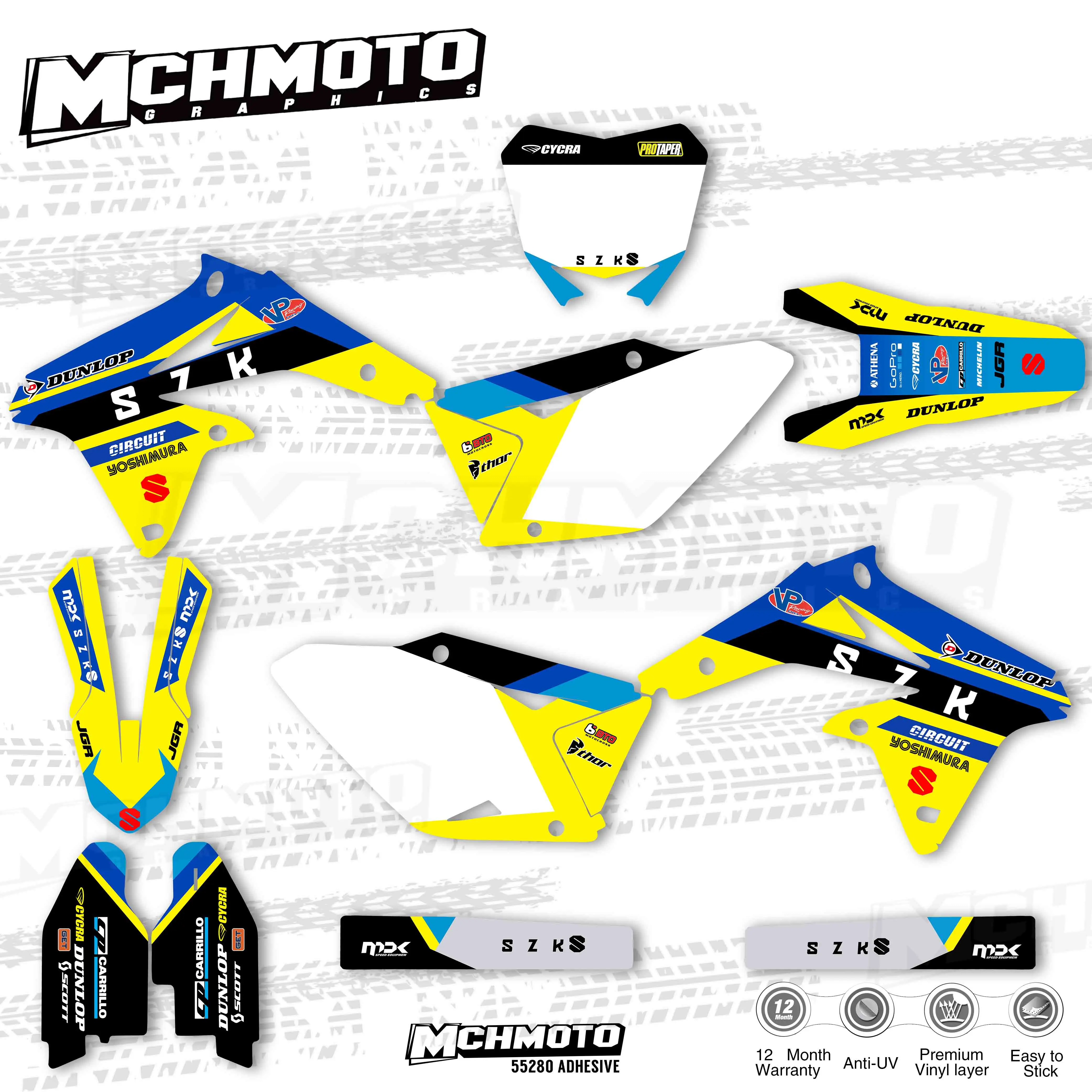 Графика MCHMFG для Suzuki 08-17RMZ450 2008 2009 2010 2011 2012 2013 2014 2015 2016 2017 Graphics | Автомобили и