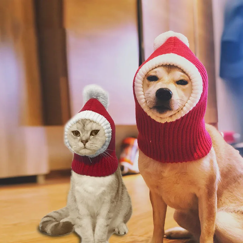 

Pet Dog Winter Cap Hat Christmas Warm Small Cat Dog Hats Pug Dog Accessories For Small Medium Large Dogs Man Czapka Dla Psa