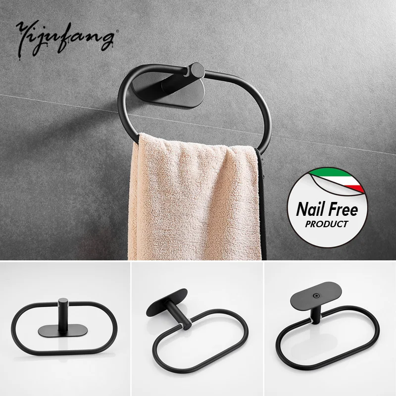 

Stainless Steel Towel Ring Holder Hanger Chrome Wall Mounted Towel Holder for Kitchen Organizer Home Hotel Bathroom Accessory