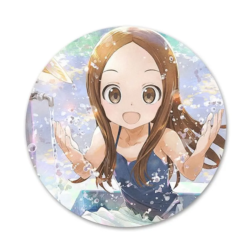 

karakai jouzo no takagi san Icons Pins Badge Decoration Brooches Metal Badges For Backpack Decoration