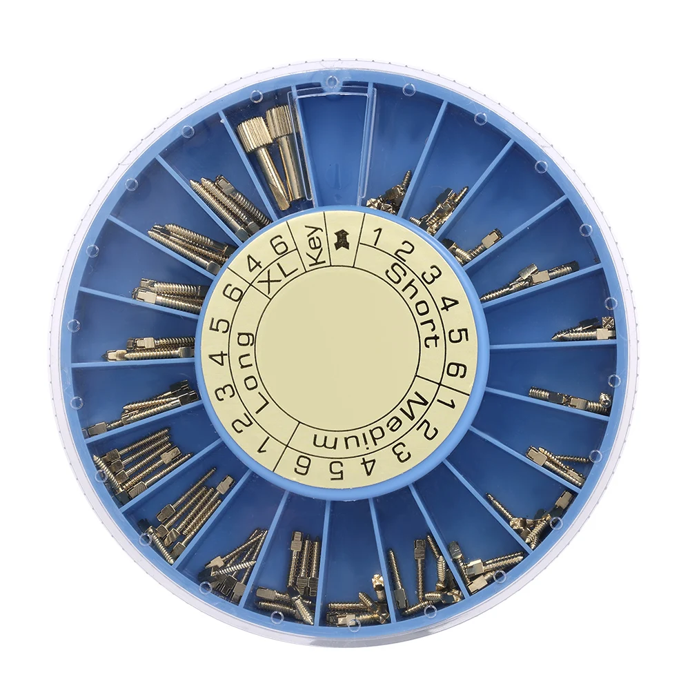 

120Pcs Dental Conical Screw Posts Kits Refills 24K Gold Plated Tapered Hot