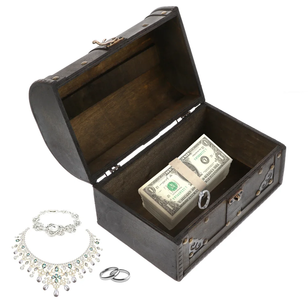 

Retro Storage Box Decorative Jewelry Box Wooden Storage Case Vintage Case