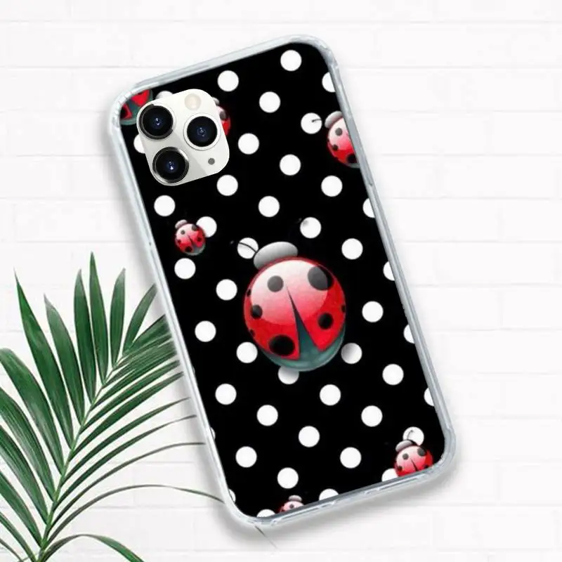 

Ladybug cute cartoon animal Phone Cases for iPhone 11 12 pro XS MAX 8 7 6 6S Plus X 5S SE 2020 XR Luxury brand shell funda coque