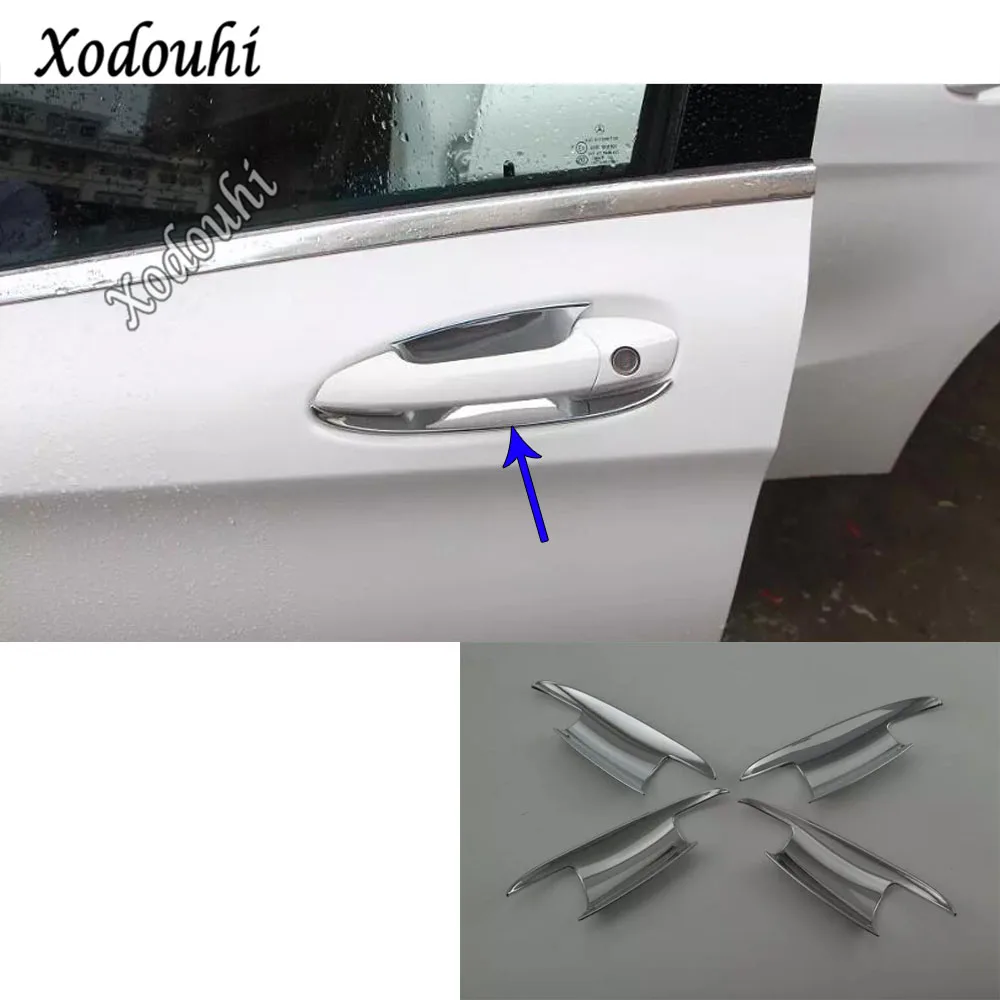 

Для Mercedes Benz GLA 2015 2016 2017 2018 2019 Обложка кузова автомобиля обнаружитель обшивки ABS хром внешняя дверь чаша наклейка Рамка подлокотник