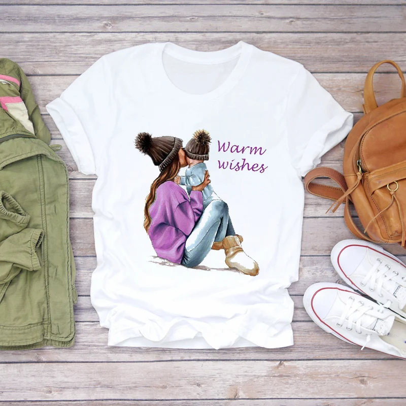 

Oversized Women T Shirt 2021 Cartoon Super Mom Life Momlife Print Summer Lady T-Shirts Top Ladies Graphic Female Tee T-Shirt