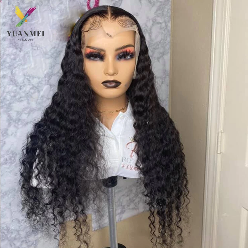 30 Inch Deep Wave Frontal Wig Brazilian Closure Wig Deep Curly Lace Front Human Hair Wigs For Women Wet And Wavy Lace Front Wig