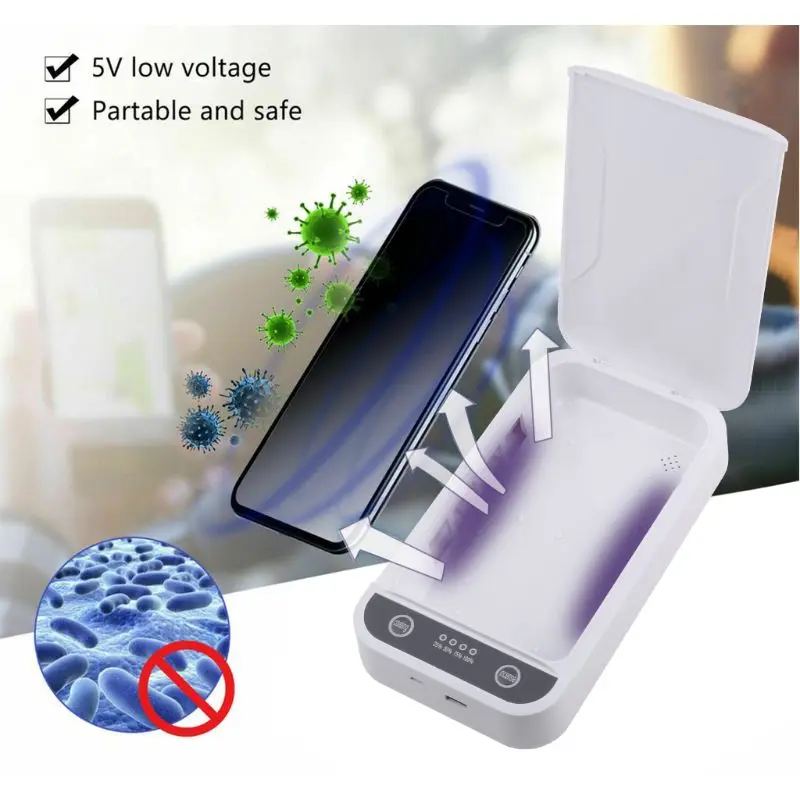 

2022 NewMobile Phone UV Disinfection Box Portable Ultraviolet Disinfector Mask Sterilize for Home