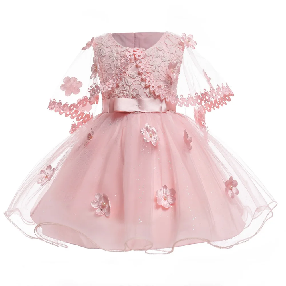 

New Girls Elegant Lace Tulle Flower Dress Pageant Princess Party Grow Dress Toddler Girl Dress 6M-10Y
