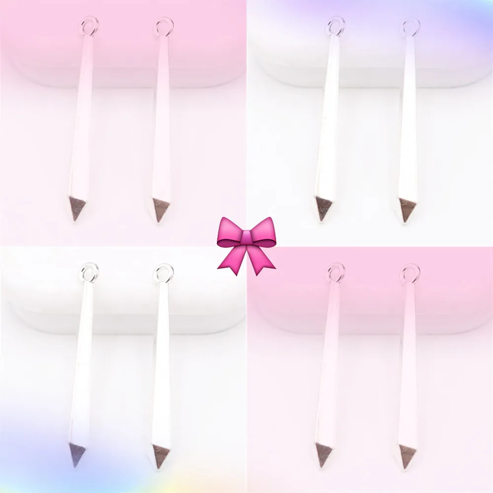 8 шт. серебряный цвет креативная металлическая призматическая Подвеска со льдом