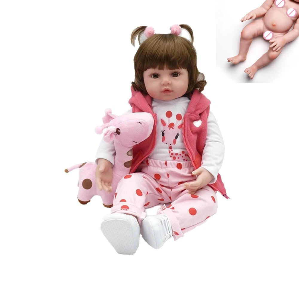 Реалистичная кукла реборн из силикона 19 дюймов мягкие игрушки для новорожденных