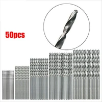ecotsondeco 50 pieces hss jobber length twist drill bits ully ground with white finished metal drill 1mm 1 5mm2mm 2 5mm3mm