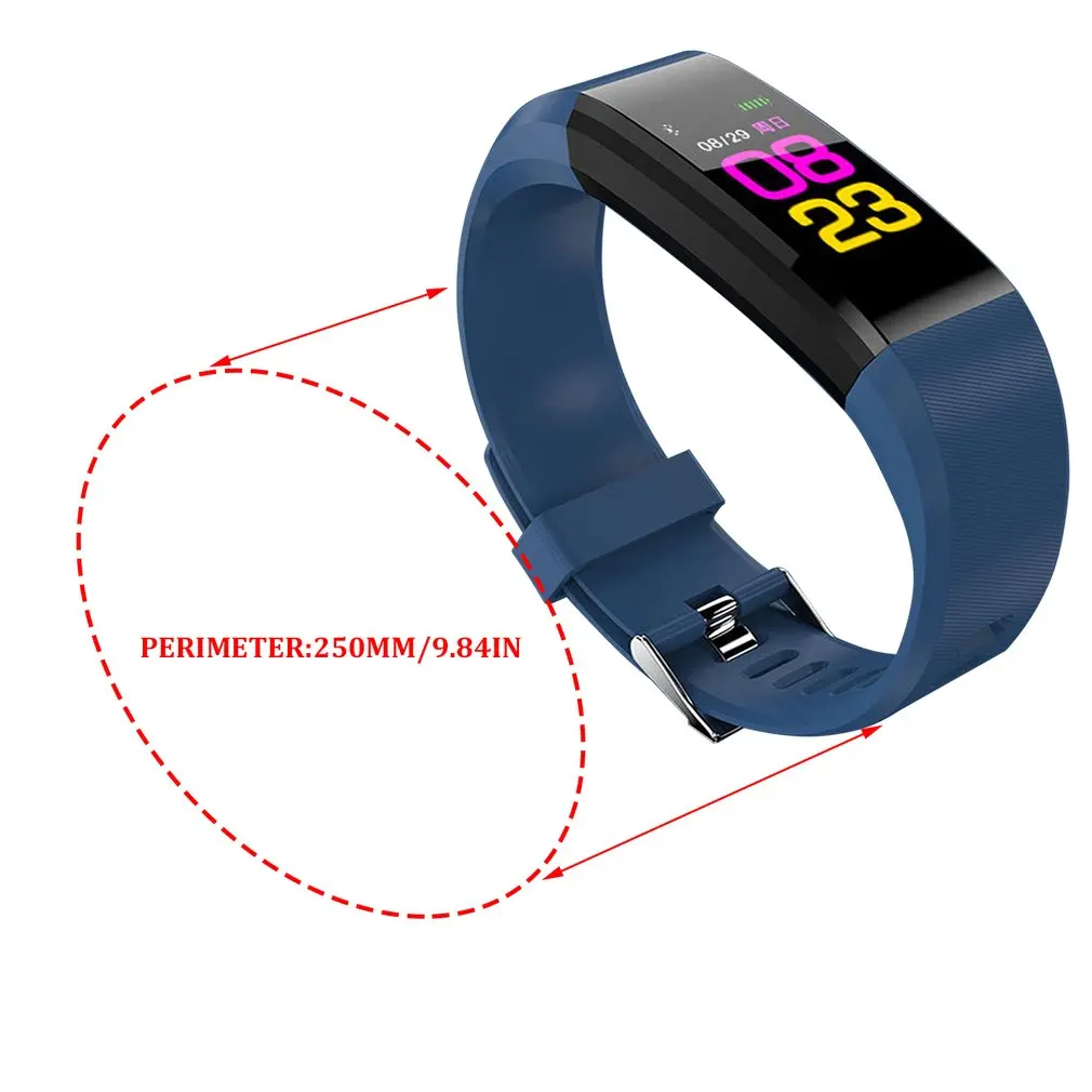 

ID115plus color screen smart hand heart rate oxygen monitoring waterproof sports smart bracelet wristband