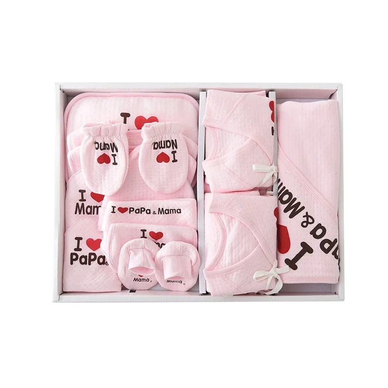 15PCS Unisex I Love Papa Mama Baby Girl Boy Clothes Sets Cotton Baby Gift Package Newborn Supplies Clothes Roupas de bebe