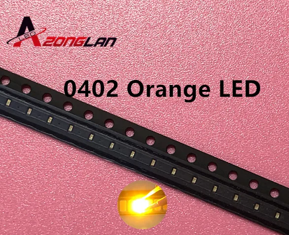 500 шт. 0402 SMD светодиодный светильник СВЕТОДИОД smd оранжевый 1 0*0 5*0 4 мм 1005 супер