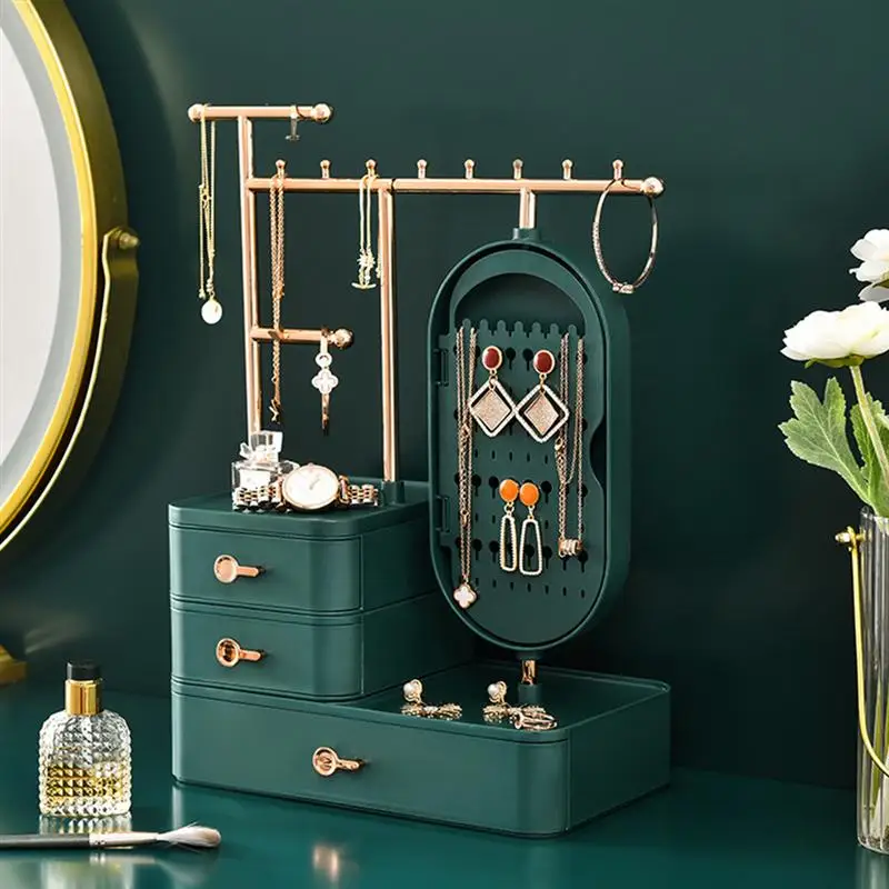

Tabletop Cosmetics Storage Box Makeup Supplies Holder Jewelry Box Display Rack