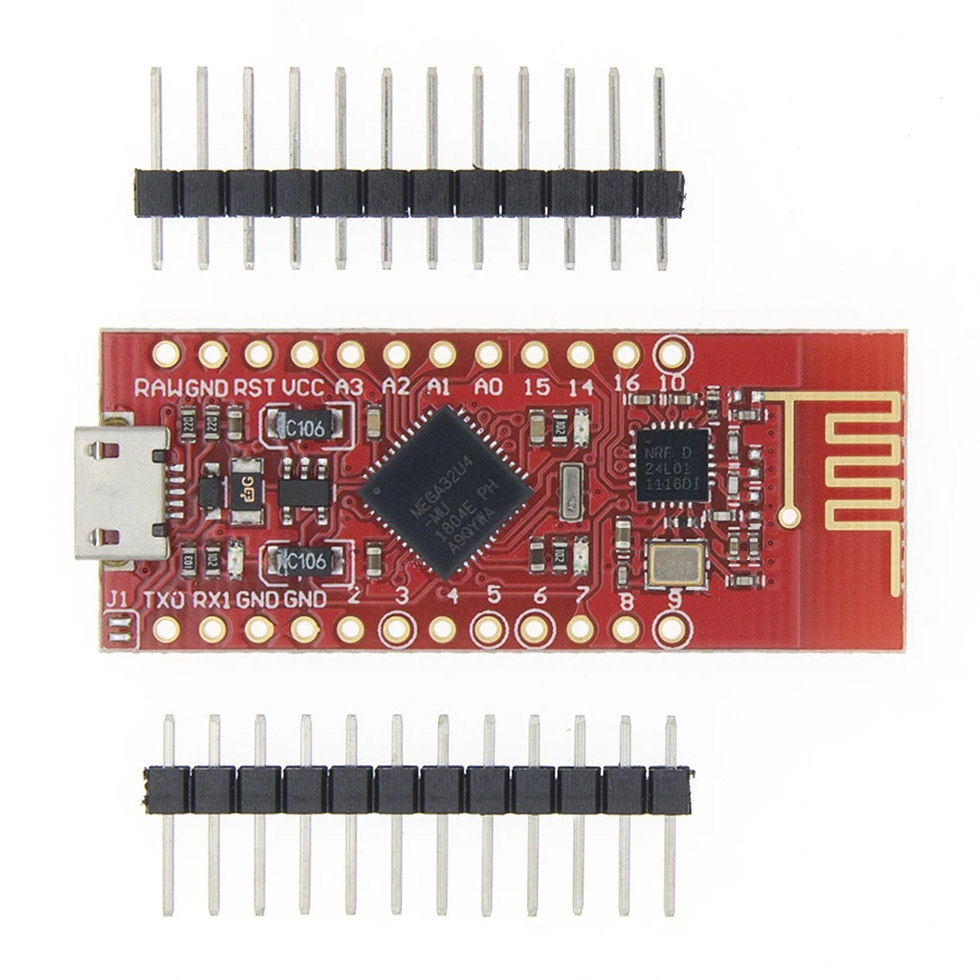 1PCS Pro Micro With 2.4G ATmega32U4 NRF24L01 5V/16MHz Module controller Compatible for arduino | Электронные компоненты и
