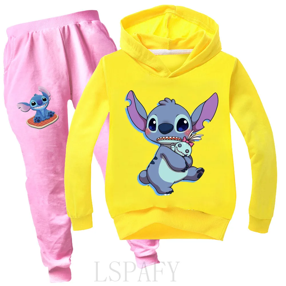 Новинка Осенний повседневный комплект одежды для девочек толстовка + штаны