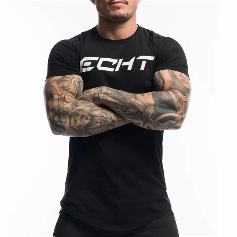 2019 Модная хлопковая футболка для мужчин дышащая мужская с коротким рукавом