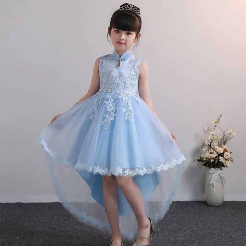 

Children Dress New Summer Tailed Princess Dress Girl Dress Baby Dress Flower Children Performance Dress