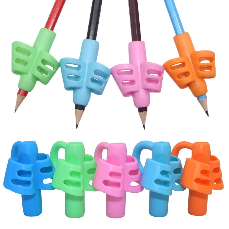 50 Pcs Pencil Handle Rod Holder Pen Holder for Kids Cute Hand Writing Aid Trainer Posture Correction Pen Finger Holder