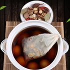 Многоразовое муслиновое ситечко из чистого хлопка на шнурке для чая, пивоварения, разделения специй, пищевых фильтров, хлопковый нетоксичный чайный набор, фильтр-пакет