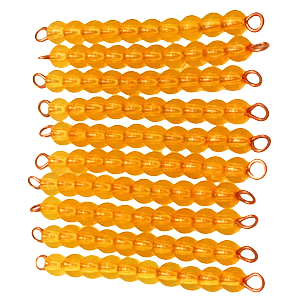 

Montessori 20pcs Ten Beads Bar Mathematics Material Education Kid Toy Gift