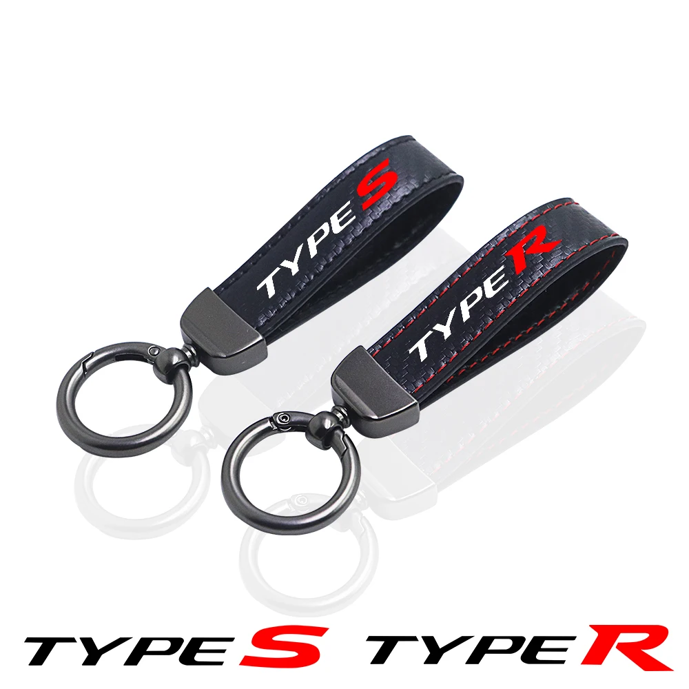 

car Key chain fiber keychain for Honda typer types civic 4d 10th gen 8th gen Car Accessories