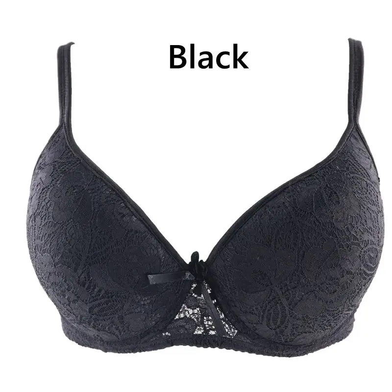 Black Plusgalpret, сексуальный бюстгальтер пуш-ап, чашечки A, B, C, D, женский бюстгальтер размера плюс 34-50, регулируемое нижнее белье, бюстгальтеры для женщин, нижнее белье, BH Top - Цвет: Black