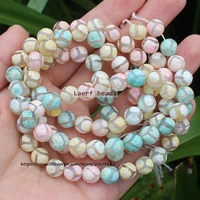 natural faceted fushoufootball agate 810mm round space beads for diy necklace bracelet jewelry making