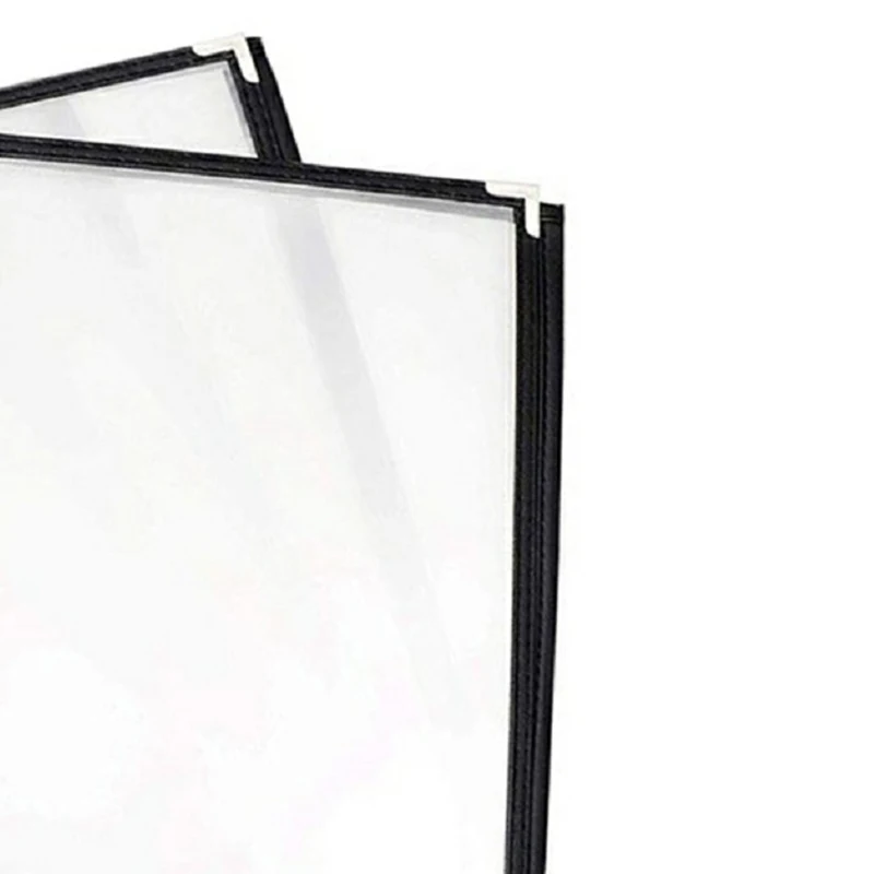 

10 Pack of Menu Covers - Single Page, 2 View, Fits 8.5 x 11 Inch Paper - Restaurant Menu Covers