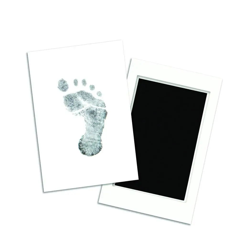 

Newborn Baby Handprint Footprint Makers Clean-touch Ink Pad w/Print Paper Non-toxic Ink Pads Kits for Baby Shower Baby Paw Print