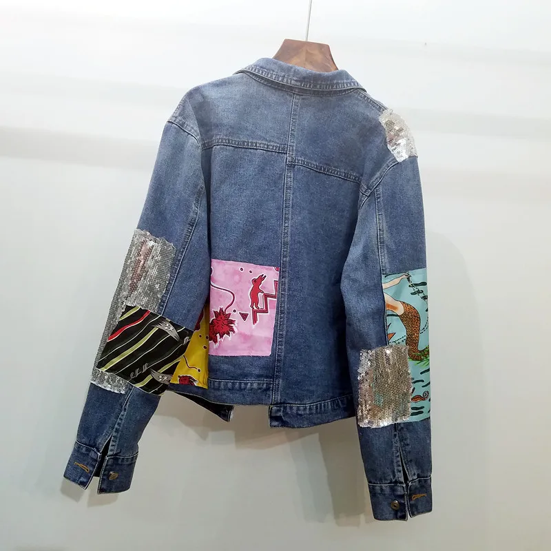 2020 весенняя одежда для девочек новый коллаж абстрактным узором расшитое