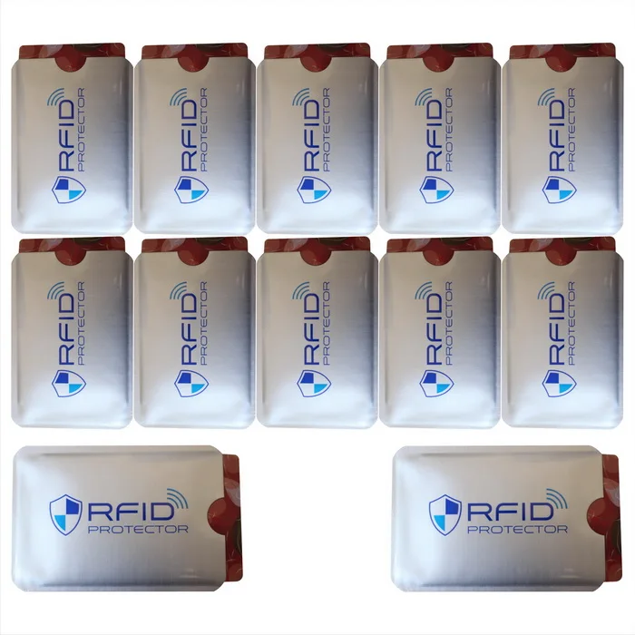 1000 шт, защита от кражи, RFID Блокировка Карты, рукав для предотвращения неавторизованного сканирования карты, OEM Добро пожаловать - Цвет: Blue