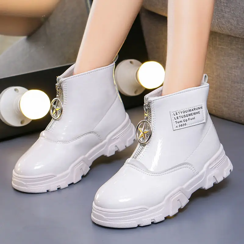 Зимние детские ботинки теплые Martin для маленьких девочек Повседневная