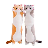 long cat plush toy animal creative cute cat long soft office lunch break pillow sleep pillow plush toy doll childrens gift