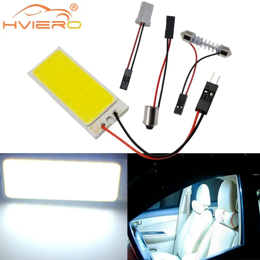 Белый красный T10 Cob 36Led Автомобильные светодиодные лампы W5w C5W C10w 194 панельные лампы для чтения Авто двери резервная лампа купольная гирлянда свет BA9S DC 12v