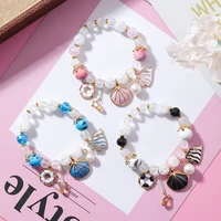 yada fashion ocean wind ceramics shell braceletsbangles for women beads bracelets crystal jewelry bracelet dropship bt200356