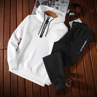 spring new mens sweater set pullover youth two piece casual sportswear men clothing tracksuit
