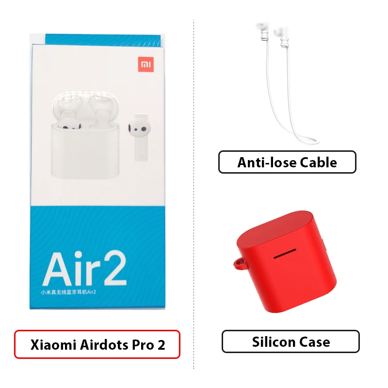 Xiaomi Airdots Pro TWS беспроводные наушники Bluetooth наушники HD автоматическая пауза управление нажатием для IOS и Android смартфонов - Цвет: 2 Add Cable RCase