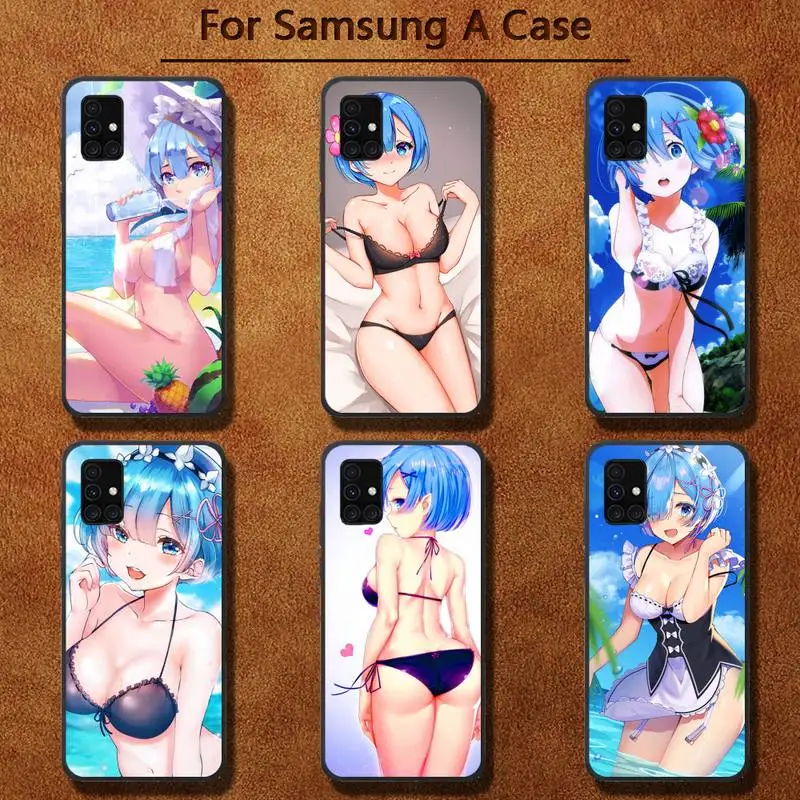 

Anime RE ZERO Ram Rem Phone Case for Samsung A91 01 10S 11 20 21 31 40 50 70 71 80 A2 CORE A10