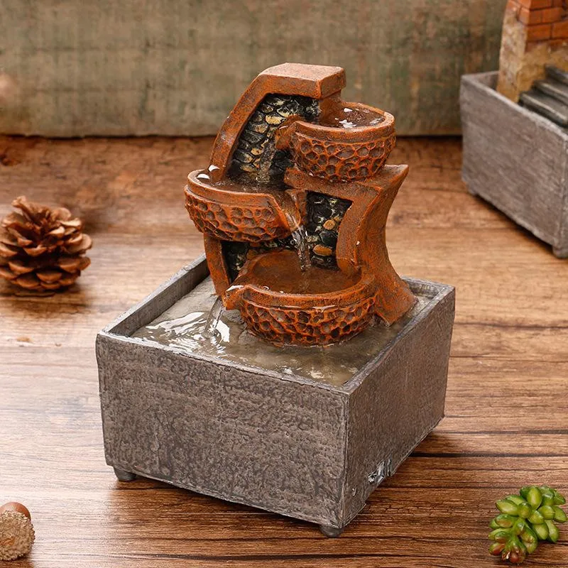 Полимерные декоративные комнатные водные фонтаны фэн шуй украшения водопад