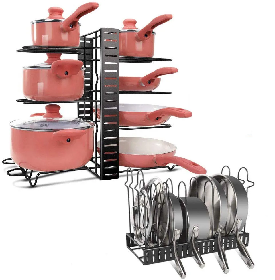 저렴한 조정 가능한 8 레이어 DIY 주방 정리 랙 냄비 팬 뚜껑 홀더 조리기구 Bakeware 도마 수조 정리 선반 저렴한 조정 가능한 8 레이어 DIY 주방 정리 랙 냄비 팬 뚜껑 홀더 조리기구 Bakeware 도마 수조 정리 선반