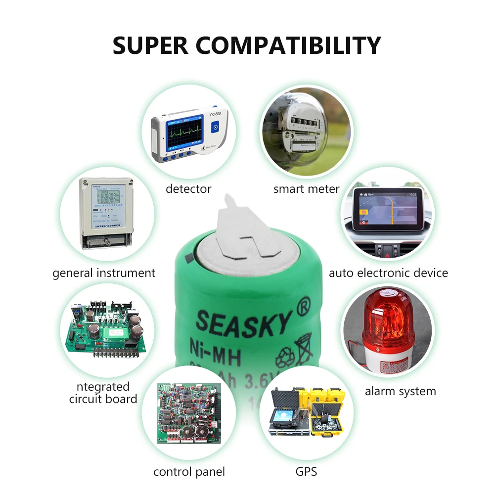 

1-10Pcs 2020 New High Quality 3.6V 80H 80mAh Button Battery Nimh Ni-mh Rechargeable Coin Cells With Welding Pins For Earphones