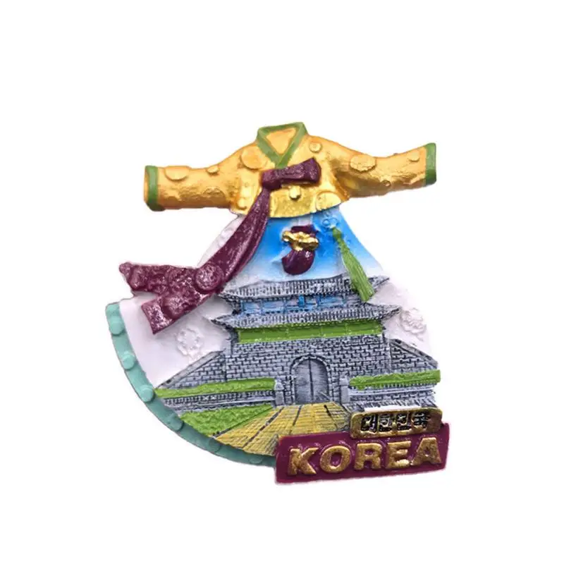 Korean costumes Украшение для дома, магнитная наклейка на холодильник, всемирно известный город, туристический, живописные места, Мадрид, Испания, магнитная паста - Цвет: Korean costumes