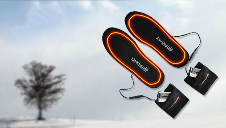 Стельки с перезаряжаемым подогревом теплый Usb зарядка нагреватель батареи зимние нагревательные стельки тепловая электрическая обувь для ног