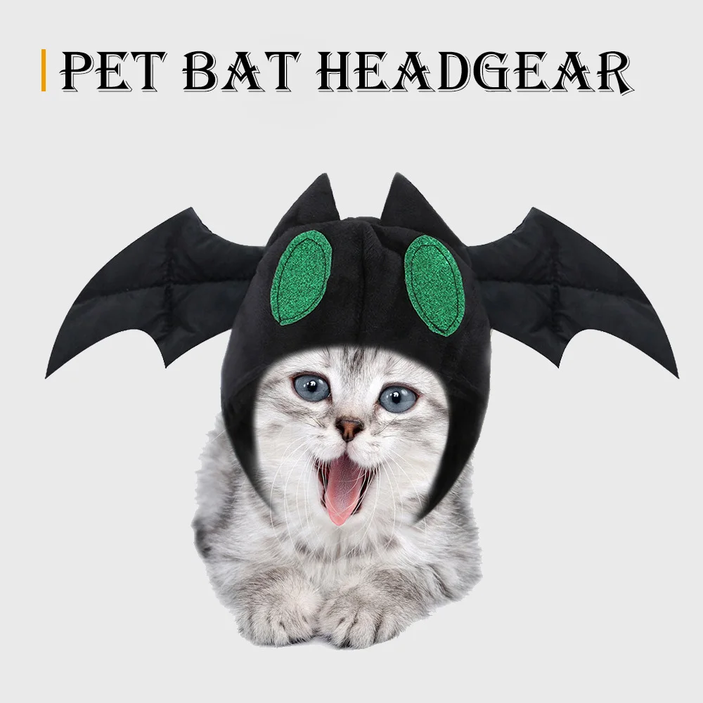 

Cute Pets halloween Funny hat teddy dress up bat headdress cat hat cats assessoires pet headgear gifts acessorio the cat