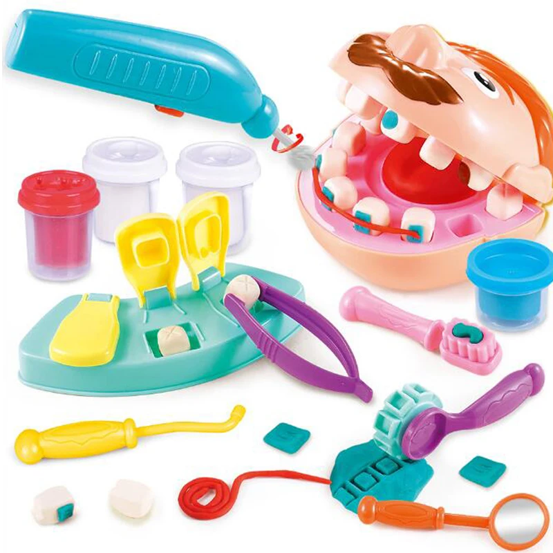 Докторские игрушки для детей, ролевая игра, игрушка, стоматолог, проверка зубов, набор моделей, медицинский комплект, ролевая игра, имитация,...