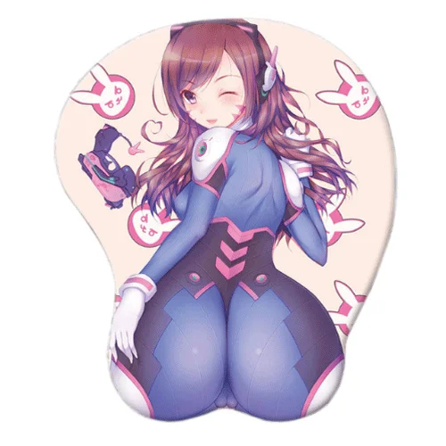 Overwatch D. VA Dva Song HaNa 3D коврик для мыши сексуальный мягкий силиконовый гелевый игровой коврик эргономичный коврик для мыши с поддержкой запястья